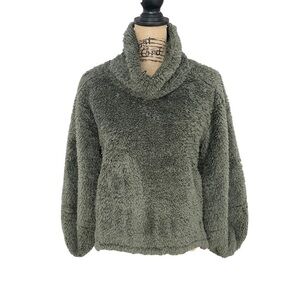 Lululemon Warm Restore Sherpa Pullover Fleece Army Green Size XS/Small
